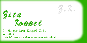 zita koppel business card